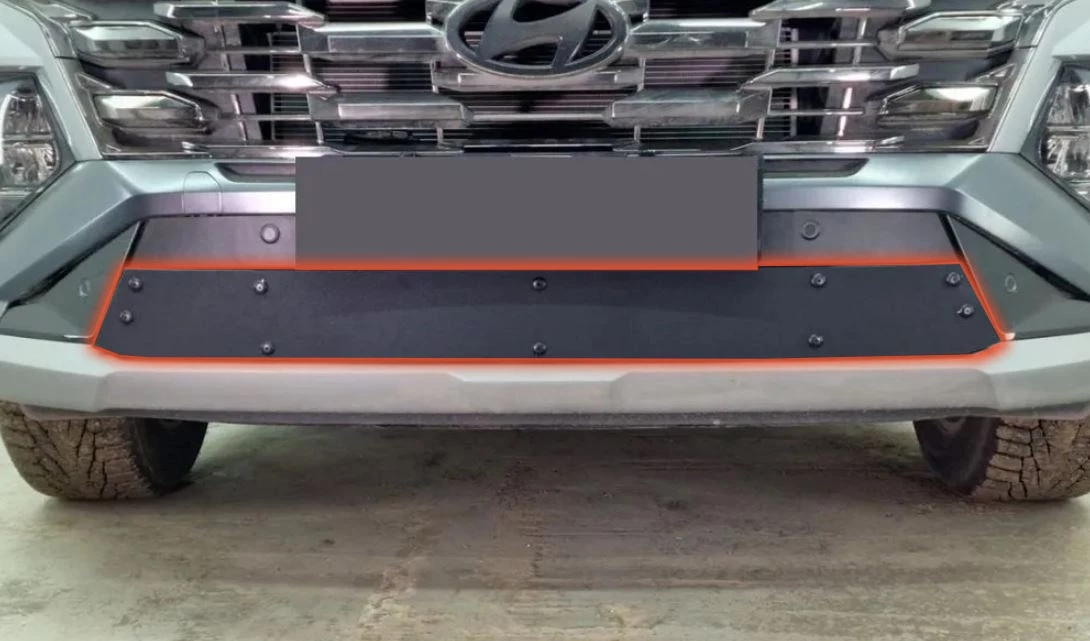 Зимняя заглушка радиатора к съемной сетке низ для Hyundai Tucson IV Рестайлинг