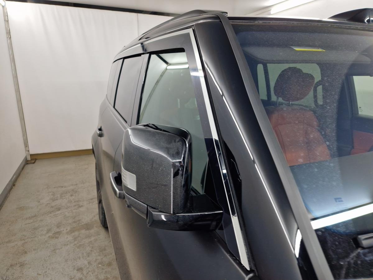 Дефлекторы окон 2D с хром накладками 6 шт. под наклоном для Polar Stone (Jishi) 01