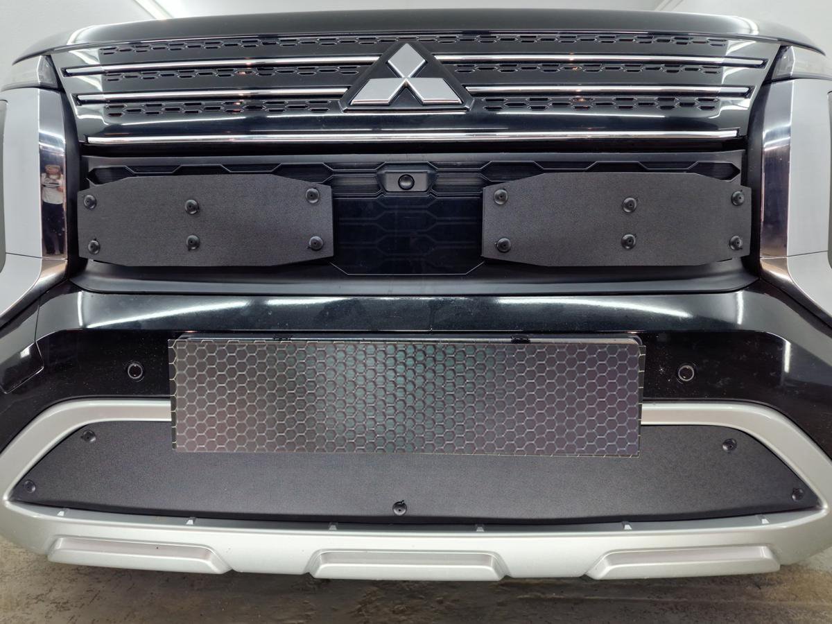 Зимняя заглушка радиатора к съемной сетке низ для Mitsubishi Outlander IV