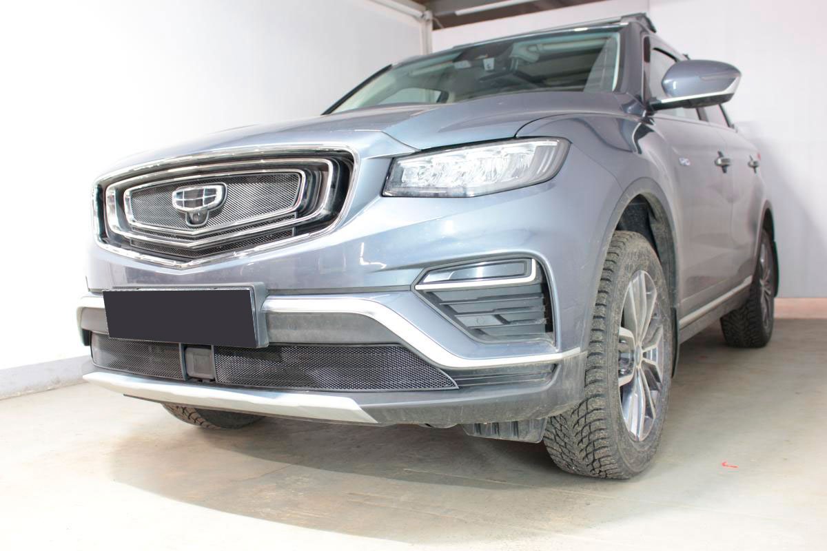 Защитная сетка радиатора низ 2 части для Geely Atlas Pro