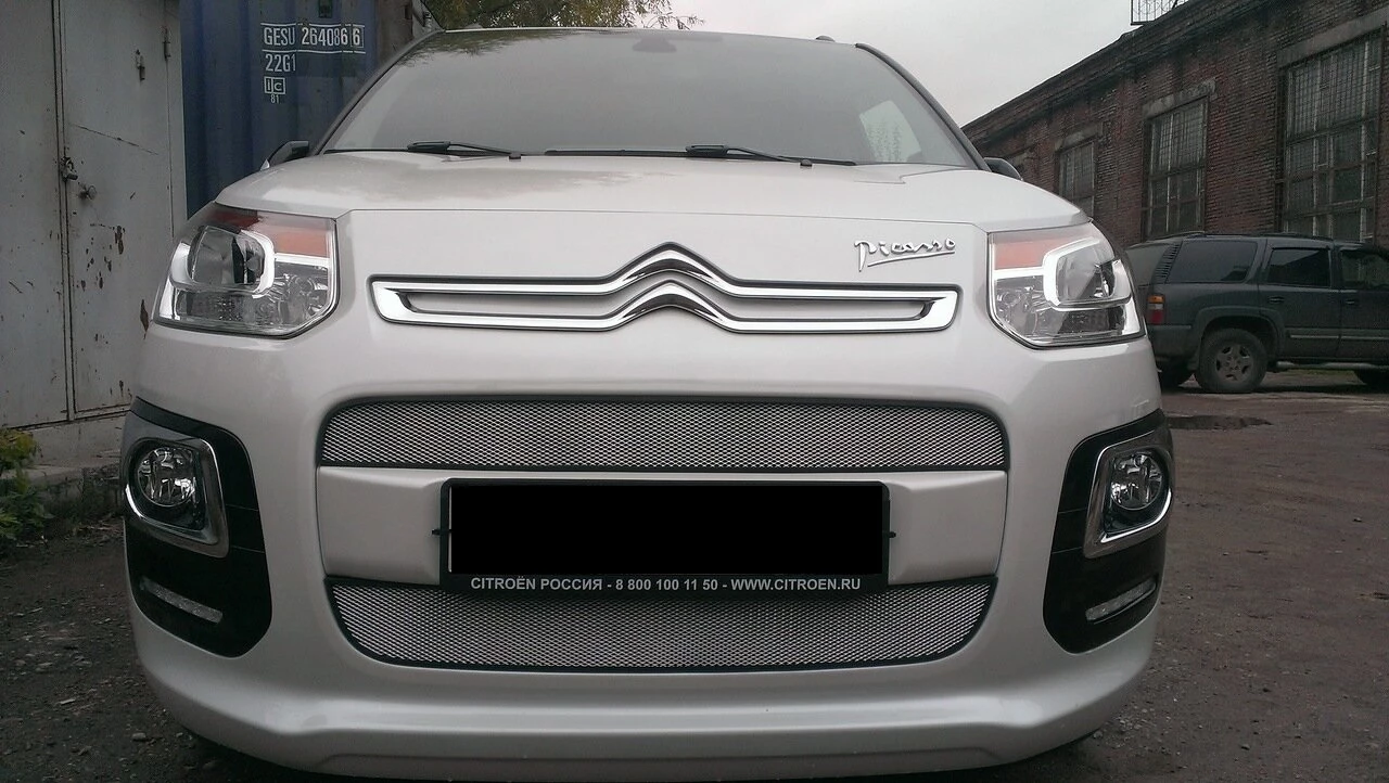 Защитная сетка радиатора комплект 2 части для Citroen C3 Picasso I Рестайлинг
