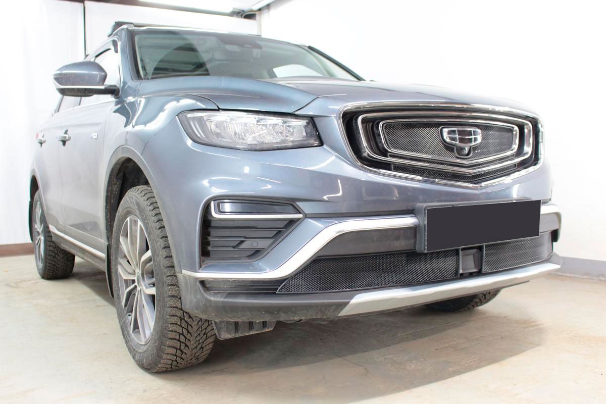 Защитная сетка радиатора низ 2 части для Geely Atlas Pro
