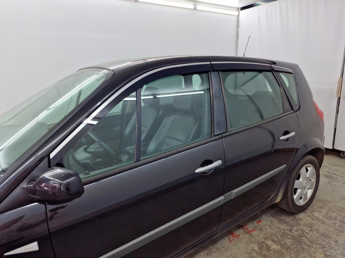 Дефлекторы окон 2D с хром накладками 6 шт. для Renault Scenic II Рестайлинг