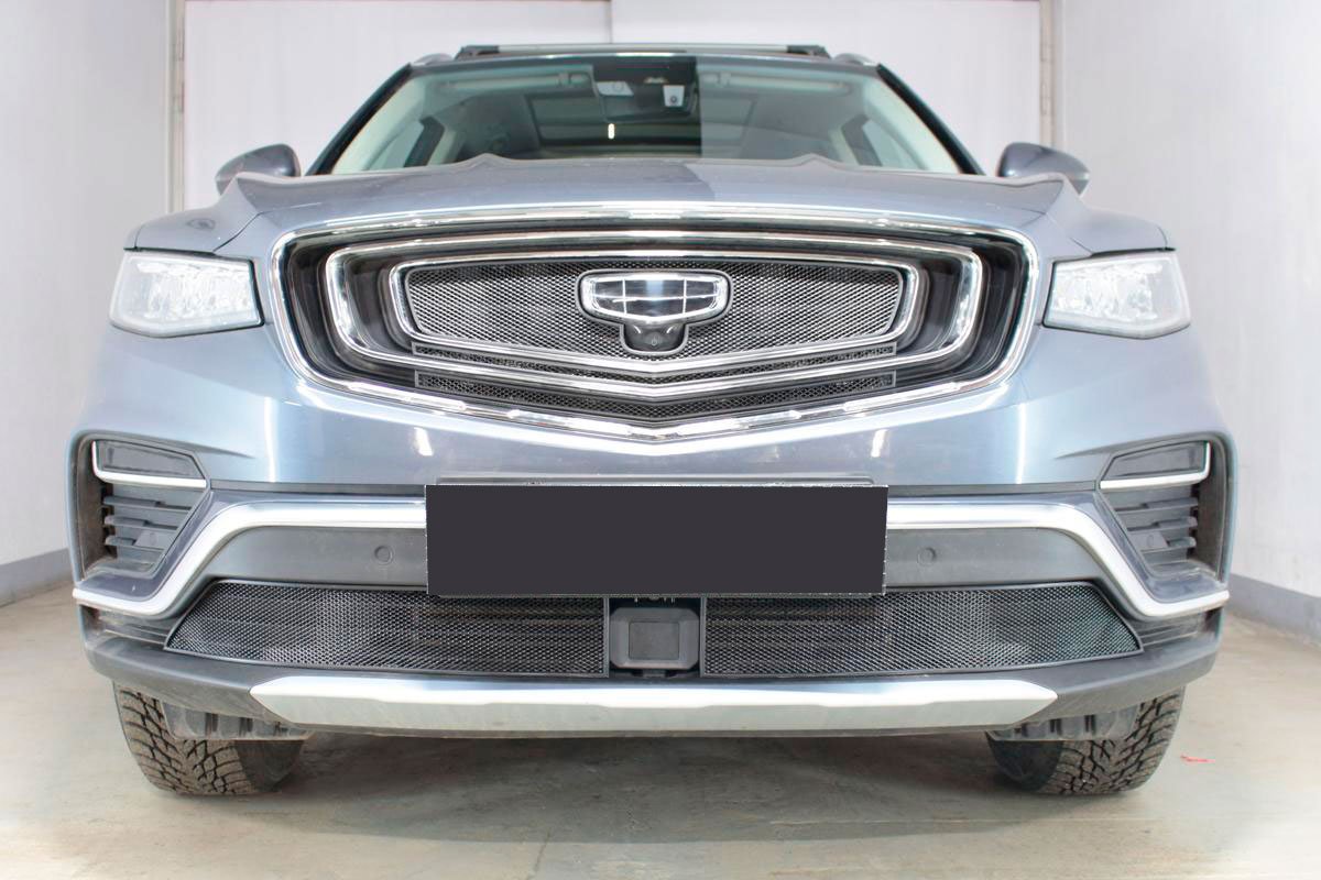 Защитная сетка радиатора низ 2 части для Geely Atlas Pro