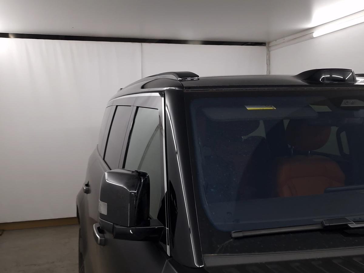 Дефлекторы окон 2D с хром накладками 6 шт. для Polar Stone (Jishi) 01