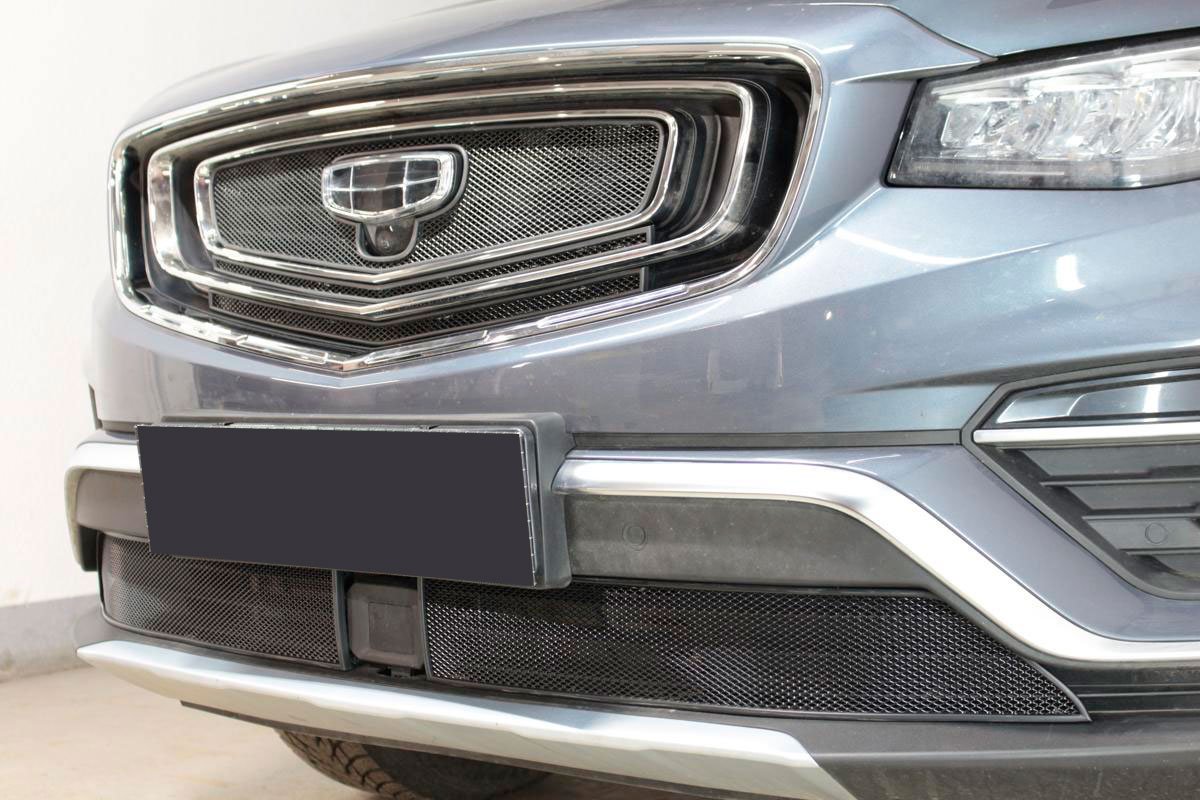Защитная сетка радиатора низ 2 части для Geely Atlas Pro