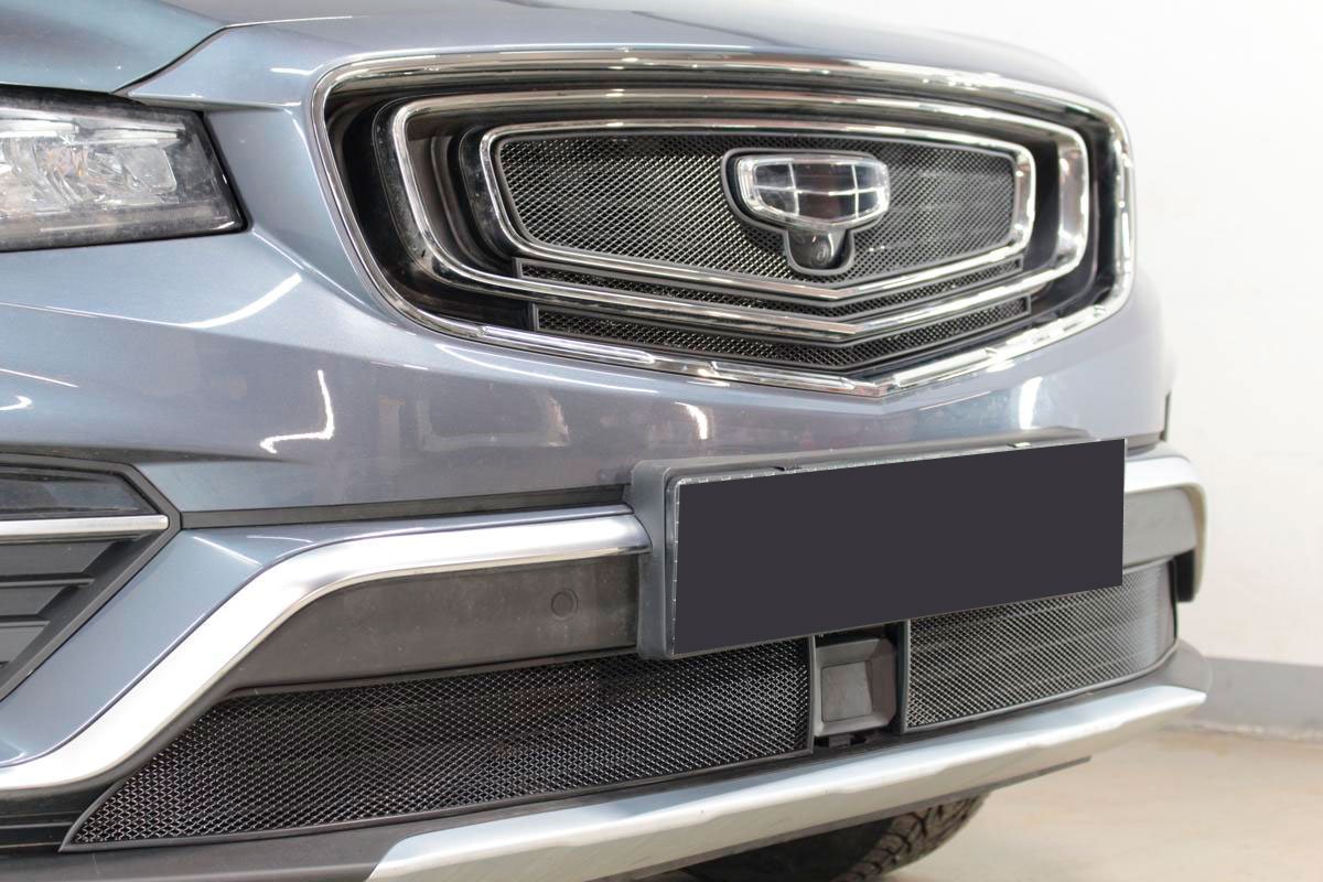 Защитная сетка радиатора низ 2 части для Geely Atlas Pro