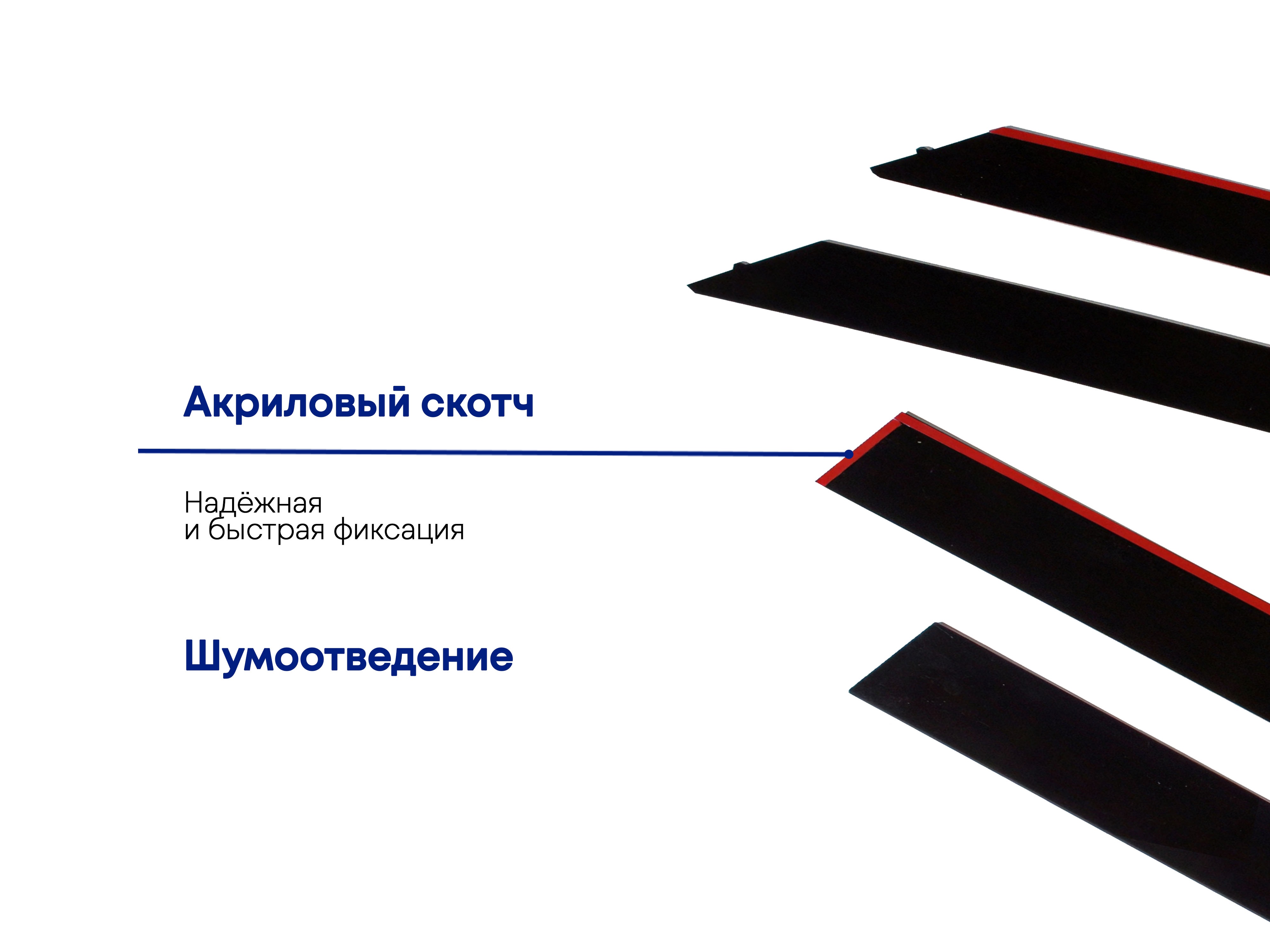 Дефлекторы окон 2D 4 шт. под наклоном для Kia Sportage IV Рестайлинг