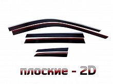 Дефлекторы окон 2D с хром накладками 6 шт. под наклоном для BMW X3 II (F25)