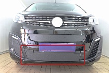 Зимняя заглушка радиатора на стяжке низ для Opel Zafira Life I