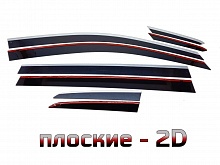 Дефлекторы окон 2D с хром накладками 8 шт. для Volkswagen Golf VII Рестайлинг