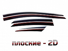 Дефлекторы окон 2D с хром накладками 6 шт. для Hyundai i40 I