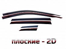 Дефлекторы окон 2D с хром накладками 6 шт. для Skoda Kamiq I