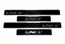 Накладки на пороги нержавеющая сталь под карбон 4шт. для Changan UNI-V