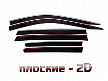 Дефлекторы окон 2D с хром накладками 6 шт. для Dongfeng Fengon ix7 I