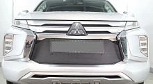Зимняя заглушка радиатора на стяжке низ для Mitsubishi Pajero Sport III Рестайлинг