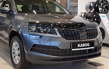 Дефлектор капота темный для Skoda Karoq I Рестайлинг