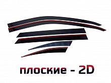 Дефлекторы окон 2D 6 шт. для Kia Sorento IV