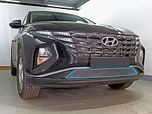 Зимняя заглушка радиатора на стяжке низ 2 части с датчиком АСС (короткая база) для Hyundai Tucson IV