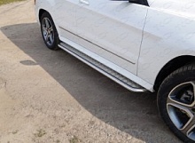 Пороги с площадкой 42,4 мм для Mercedes-Benz GLK-Класс I (X204) Рестайлинг