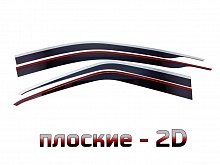 Дефлекторы окон 2D под наклоном с хром накладками 4 шт. для Toyota Camry VII (XV50) Рестайлинг 2