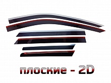 Дефлекторы окон 2D с хром накладками 6 шт. для Soueast S07 I